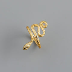 925 Sterling Silver Geometric heart hollowout Adjustable Ring Minimalist