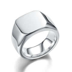 Classic Glossy Ring Men Fashion Stainless Steel Round Finger Ring