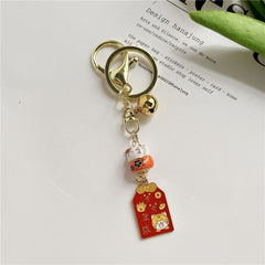 Omamori Sakura Amulet Lucky Cat Keychain Cute Pendant Clothes