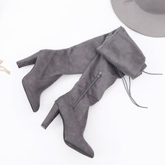 Party Boots Fashion Suede Leather Over The Knee Heels Boots