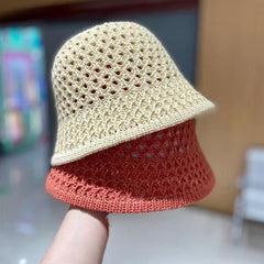 Solid Handmade Crochet Floppy Top Summer Hats