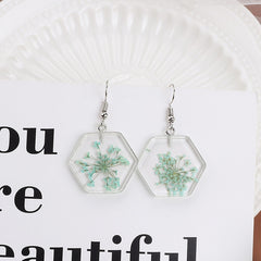 Real Floral Earrings Creative Dried Flower Earrings