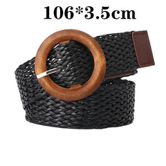 Belts For Women Vintage Boho Braided Waist Belt Black Coffee