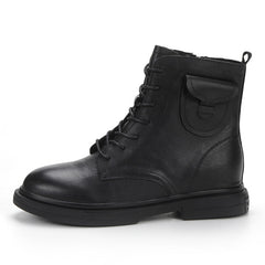 Genuine Leather Women Boots Spring Autumn Women Platform Ankle Boot