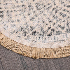 ROUND Cotton and linen Placemat For Dining Table Mat