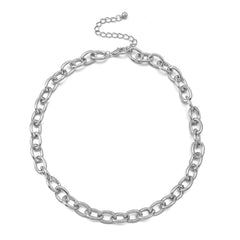 Trendy Gold Silver Color Cuba Chain Necklace Men Hip Hop