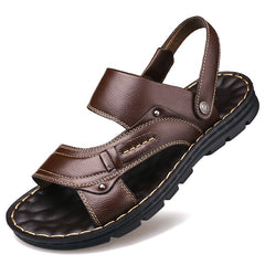 Non-slip Open-toe Leather Sandals