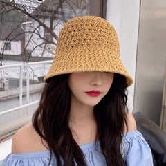 Handmade Crochet Floppy Top Hats Collapsible Dome Bucket Hat