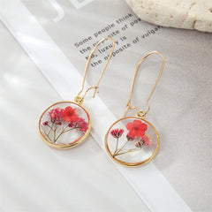 Real Floral Earrings Creative Dried Flower Earrings