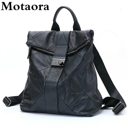Leather Anti Theft Women Backpack Outdoor Travel Bag Large Capactiy