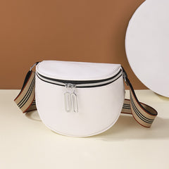Solid Color PU Leather Fanny Pack For Women Stylish Waist Pack