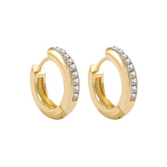 Punk Gold Small Earring for Ethnic Metal Enamel Round Statement