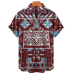 Clothing 3D Hawaiian Shirt Men Fashion Cashew Flower Geometric Printed Shirts