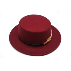 Wool Vintage Trilby Felt Fedora Hat Ribbon With Wide Brim