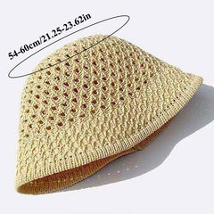 Solid Handmade Crochet Floppy Top Summer Hats