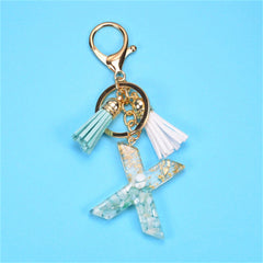 Exquisite Resin Initial Letter Keychain