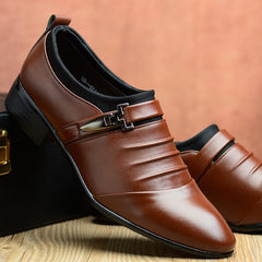 Men Leather Shoes Casual Shoes Slip-on Business Dress Shoes