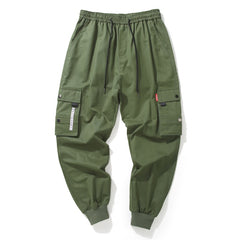 Hip Hop Cargo Pant Mens Fashion Joggers Casual Pants Streetwear Multi-Pocket
