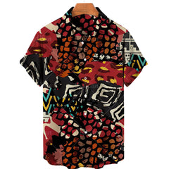 Clothing 3D Hawaiian Shirt Men Fashion Cashew Flower Geometric Printed Shirts