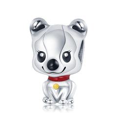 Silver Color Heart Shaped Charms Beads