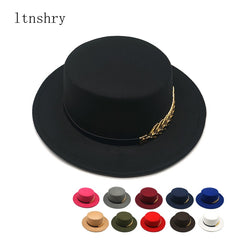 Wool Vintage Trilby Felt Fedora Hat Ribbon With Wide Brim