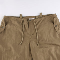 Khaki Low Rise Cargo Pants Vintage Baggy Wide Leg Trousers Streetwear