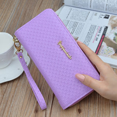 Ladies Zipper Purse Large Capacity Practical Hand Wallet Woman PU