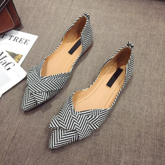 Boat Shoes Pointed Toe Casual Slip on Elegant Ladies Footwear Fashion Flats