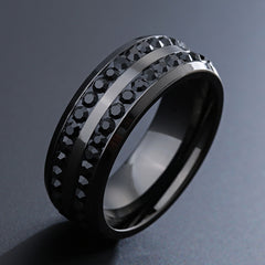 ZORCENS Stainless Steel Wedding Band Ring Roman Numerals