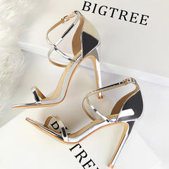 High Heels Women Pumps Sparkle Sequins Stiletto Heels 10 Cm Party Shoes