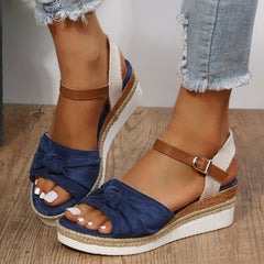 Womens Wedge Sandals Peep Toe Platform Non-slip Gladiator