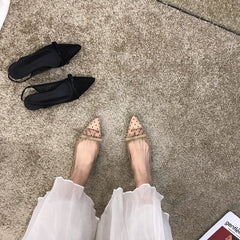 Fashion Women Lace Polka Dot Shoes Low Breathable Women Flats Casual