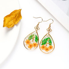 Real Floral Earrings Creative Dried Flower Earrings