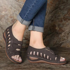 Vintage Wedge Sandals for Women Casual Fashion Velcro Comfy Platform