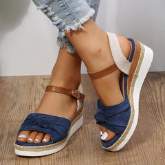 Womens Wedge Sandals Peep Toe Platform Non-slip Gladiator