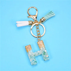Exquisite Resin Initial Letter Keychain