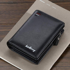 Fashion Men Wallets Name Engraving Zipper Card Holder