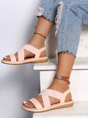 Sandals Summer Shoes Women New Ladies Sewing cross Out Wedges