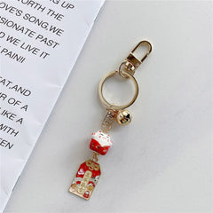 Omamori Sakura Amulet Lucky Cat Keychain Cute Pendant Clothes