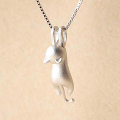 Fashion Jewelry Silver Color Small Pearl Cat Stud Earrings