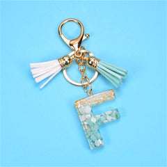 Exquisite Resin Initial Letter Keychain