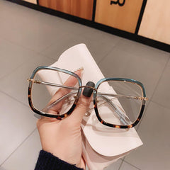 Anti-blue Light Glasses Frame Vintage Large Square Eyeglasses