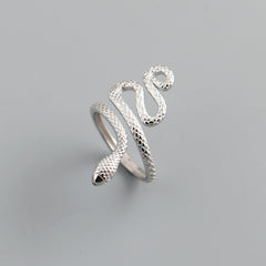 925 Sterling Silver Geometric heart hollowout Adjustable Ring Minimalist