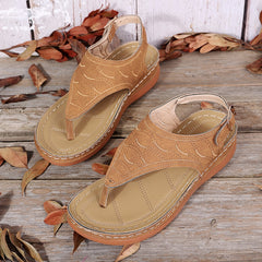 Fashion Clip Toe Wedge Sandals Women Summer Platform Rome Sandalias