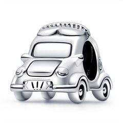 Silver Color Heart Shaped Charms Beads