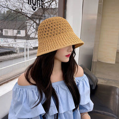 Handmade Crochet Floppy Top Hats Collapsible Dome Bucket Hat