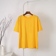 Soft Basic T Shirt Women Oversized Casual Solid Tee