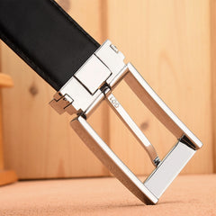 Man Cowskin Leather Belts For Men Jeans Plaid Strap