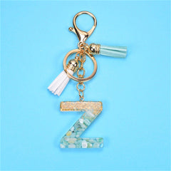 Exquisite Resin Initial Letter Keychain