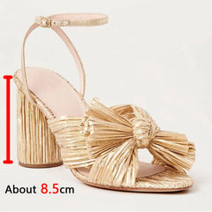 Woman Sandals Super High Heel With Butterfly-knot Sweet Lady Office